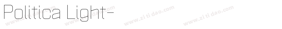 Politica Light字体转换